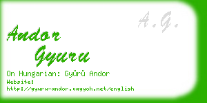 andor gyuru business card