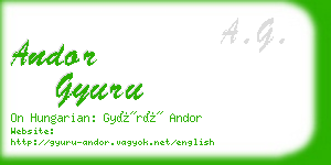 andor gyuru business card